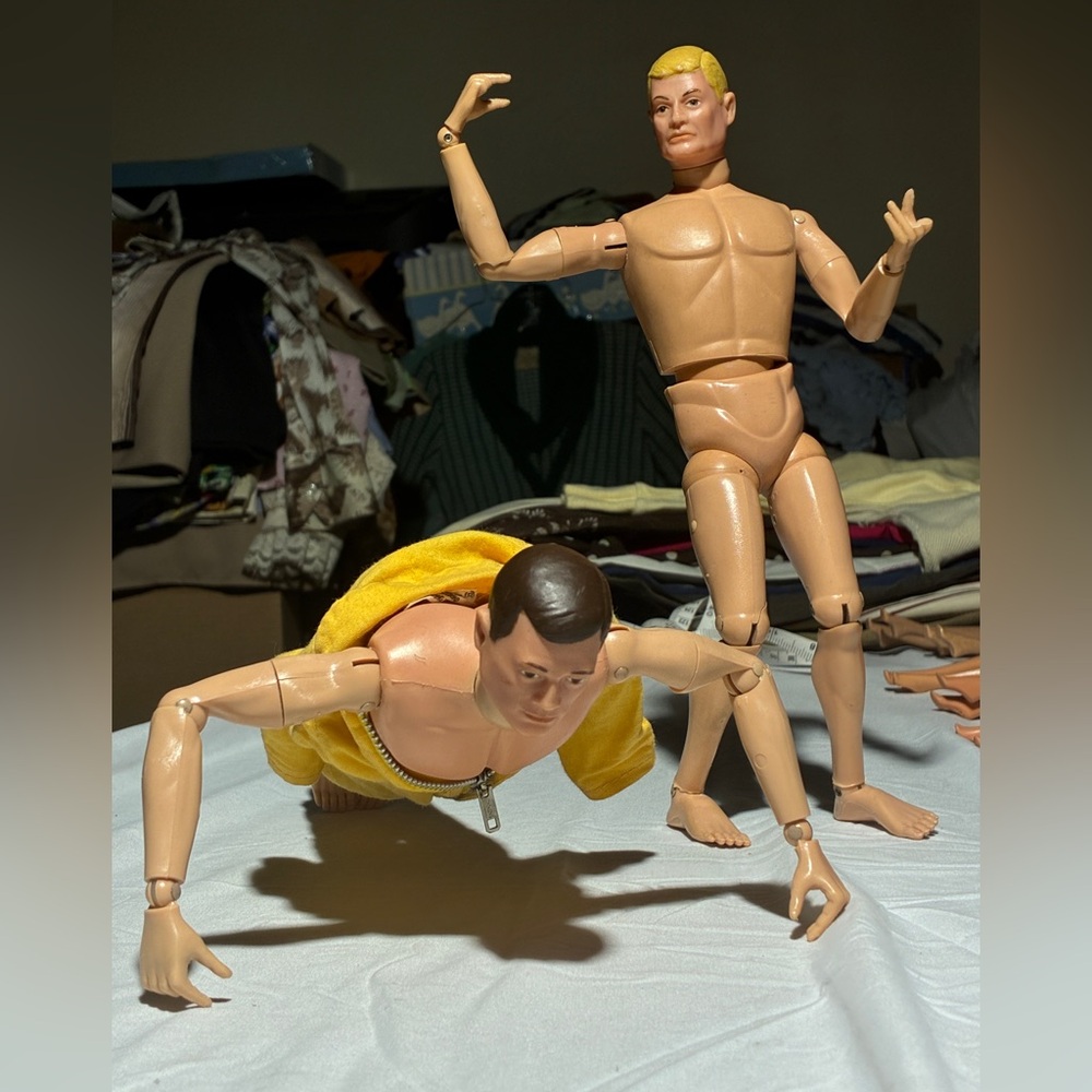 Vintage 1960s G.I. Joe Action Figure Duo - by Hasbro  patent pending
